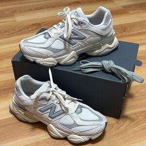 New Balance 9060 Cream and Gray Athletic Shoes W 9, M 7.5